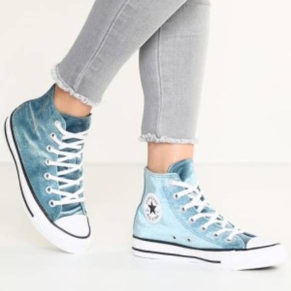 velvet high top converse